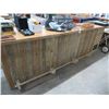 Image 1 : Distressed 11' Wooden Servers Bar w/Kick Rail