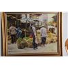 Image 2 : GILT FRAMED OIL ON BOARD, MARKET SCENE; SIGNED VOLPE 1985 (35 1/4" X 29")