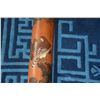 Image 2 : HAND PAINTED BAMBOO WALL HANGING, FALCON W/PINE TREES (34")