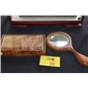 Image 1 : KOA WOOD BOX; SIGNED CHARLES DOMENGUEZ, HONOLULU, HI & KOA HAND HELD BEVELED MIRROR (2 PCS)