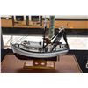 Image 2 : LARGE WOOD & GLASS DISPLAY CASE W/MODEL SHIP (28 1/4" X 23" X 15 1/4")