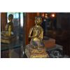 Image 2 : ANTIQUE THAI BRONZE BUDDHIST, BRONZE ACOLYTES, 2 HEADS & STATUE (3 PCS)
