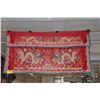 Image 1 : CHINESE RED & GOLD HAND SEWN DRAGON BANNER (72" X 38")