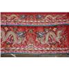 Image 2 : CHINESE RED & GOLD HAND SEWN DRAGON BANNER (72" X 38")