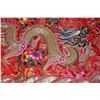 Image 5 : CHINESE RED & GOLD HAND SEWN DRAGON BANNER (72" X 38")