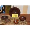 Image 1 : ASSORTED WOOD BOWLS BY KEN STAFF & SIMON RAFFAN & COVERED WOOD BOWL (5 PCS) (DOES NOT INCLUDE STAND)