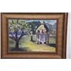 Image 2 : FRAMED HAWAIIAN PAINTING ON BOARD, IOLANI PALACE BANDSTAND; UNSIGNED (20" X 15")