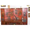 Image 1 : 6 PANEL RED LACQUER SCREEN W/DRAGON MOTIF