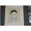 Image 2 : FRAMED MARIE BOULLARD & DEVE VINTAGE LITHOGRAPH OF VIETNAMESE INFANT; SIGNED (30 3/4" X 27")