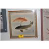 Image 1 : FRAMED SILKS, KOI; CHOP SIGNED (29" X 24")