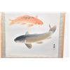 Image 2 : FRAMED SILKS, KOI; CHOP SIGNED (29" X 24")