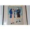 Image 2 : FRAMED WOODBLOCK PRINT, A DUTCHMAN & A CHINESE MAN, UTAGAWA YOSHIKAZU (15 1/2" X 20 1/4")