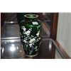 Image 2 : JAPANESE CLOISONNE VASES, RED & GREEN (2 PCS)