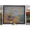 Image 1 : FRAMED PAINTING ON ART BOARD, SAIL BOATS, ANITIE