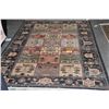 Image 2 : KARASTAN WOOL RUG, VILLAGE GARDEN PATTERN (69" X 101")