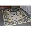 Image 2 : BEIGE HOOK RUG W/FLORAL MOTIF (58" X 82")