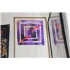 Image 2 : FRAMED WATERCOLOR ABSTRACT PAINTING; SIGNED (13 1/4" X 17 3/4")