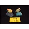 Image 1 : SEMI-PRECIOUS STONE GEESE SCULPTURES (2 PCS)