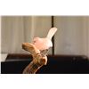 Image 2 : ROSE QUARTZ SPARROW SCULPTURE ON SEMI-PRECIOUS STONE TREE