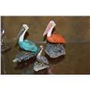 Image 2 : SEMI-PRECIOUS STONE PELICANS  (3 PCS)