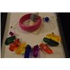 Image 3 : RESIN FASHION RINGS, NECKLACE & BRACELET (14 PCS)