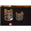 Image 1 : SILVER CARNELIAN CUFF BRACELETS (2 PCS)