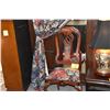 Image 1 : VINTAGE VENETIAN STYLE CHAIR & MATCHING BOLT OF FLORAL FABRIC (2 PCS)