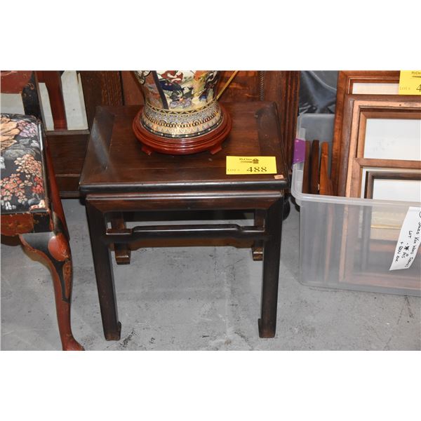 ANTIQUE CHINESE BLACKWOOD RECTANGLE STOOL