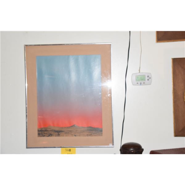 FRAMED ART, DESERT; UNSIGNED