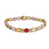 Image 1 : 17.11 ctw Multi-Color Sapphire and 0.73 ctw Diamond 14K Yellow Gold Bracelet