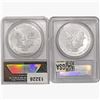 Image 2 : [2] 2006 & 2017 Silver Eagle ANACS/PCGS PR/MS69