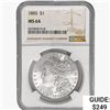 Image 1 : 1885 Morgan Silver Dollar NGC MS64