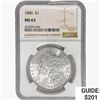 Image 1 : 1886 Morgan Silver Dollar NGC MS63