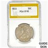 1833 Capped Bust Half Dollar PGA XF45