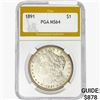 Image 1 : 1891 Morgan Silver Dollar PGA MS64