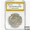 Image 1 : 1874-CC Silver Trade Dollar PGA UNC  Shipwreck Eff