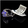 Image 4 : JS Jewels flower ring - 0.63 CWT Tanzanite - Plat