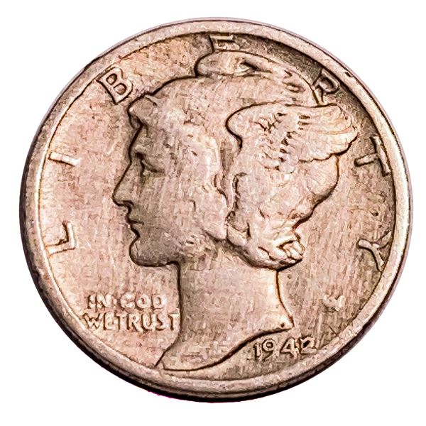 1942/1 Mercury Silver Dime