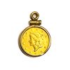 Image 1 : $1 Gold Love Token 14K Gold Bezel