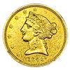 Image 1 : 1842-D $5 Gold Half Eagle Sm. Date, Sm. Letters