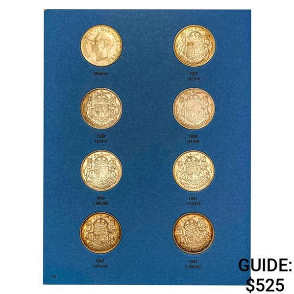 1937-1952 Canada 50c Album (18 Coins)