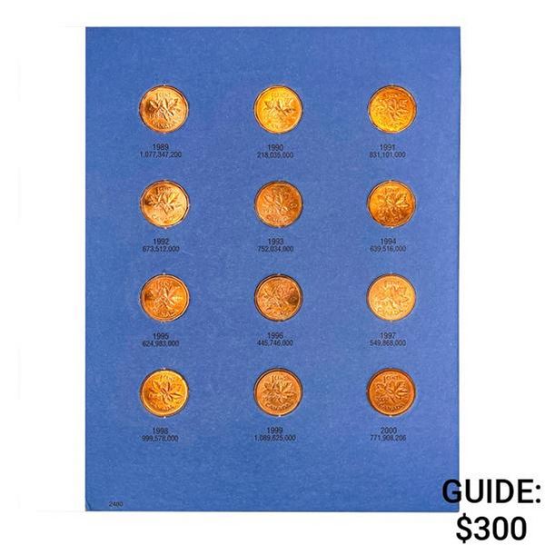 1920-2012 Canada 1c Album Lot (88 Coins)