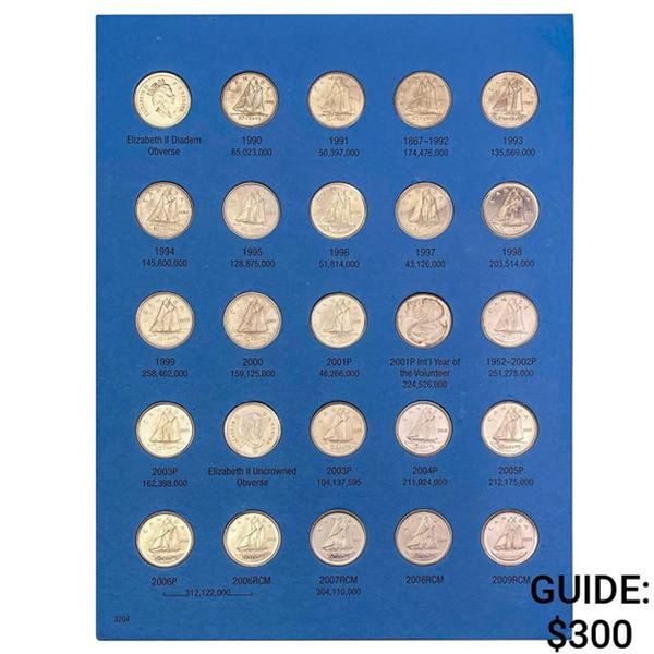 1965-2016 Canada 5c & 10c Album Lot (92 Coins)