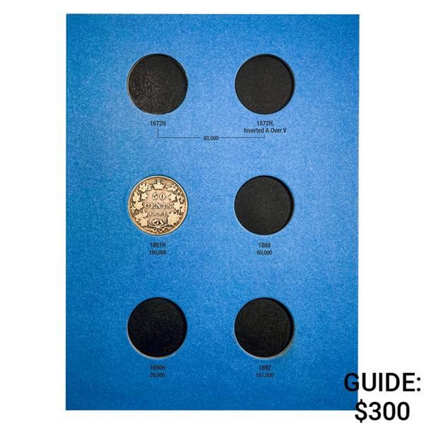 1881-1900 Canada 50c Album (3 Coins)
