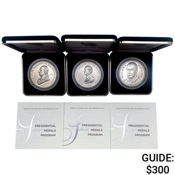 3 1oz Silver Presidential Medals