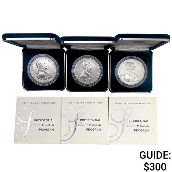 3 1oz Silver Presidential Medals
