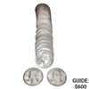 Image 1 : 1963 BU 1963 D Washington Quarter Roll (40 Coins)