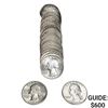 Image 1 : 1964 BU 1964 D Washington Quarter Roll (40 Coins)