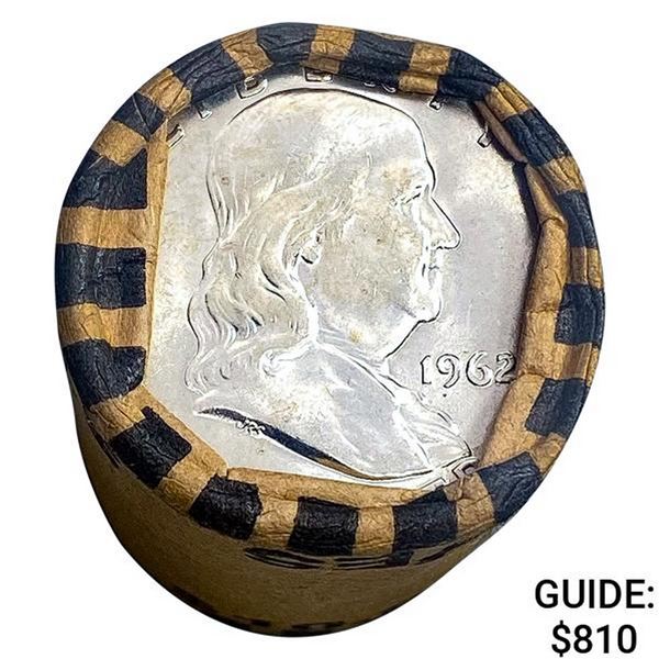 1962  BU 1962 D Franklin Roll (20 Coins)