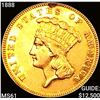 Image 1 : 1888 $3 Gold Piece UNCIRCULATED